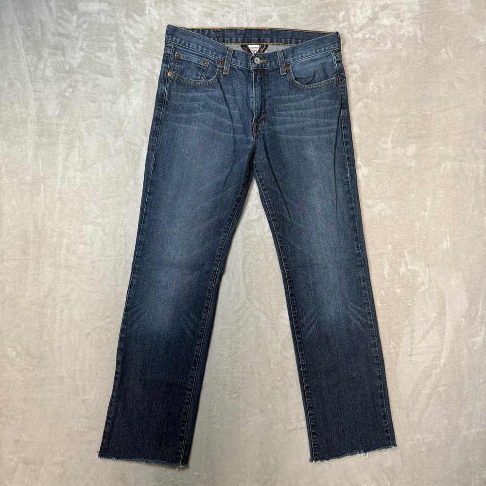 Lucky Brand Vintage Straight Leg Jeans Size 30 Medium Wash Raw Hem